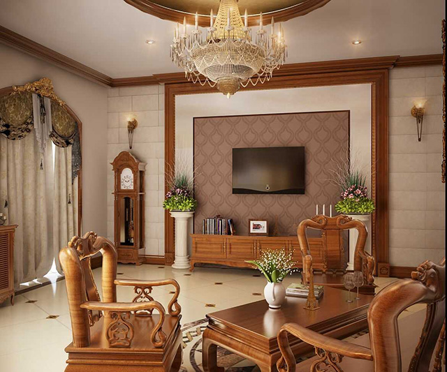 Phào chỉ màu nâu giả gỗ