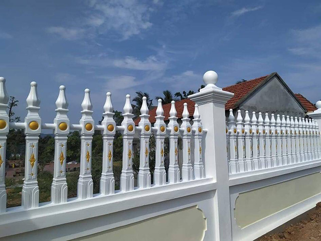 Hàng rào bê tông bao hàm yếu tố phong thủy