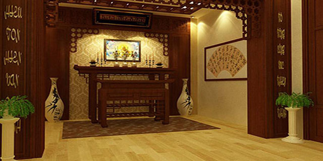Phòng thờ sơn màu vàng (mã màu NP YO 1147T)