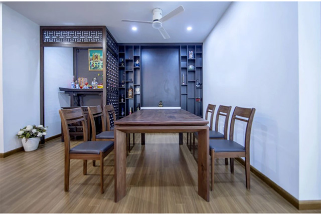Phòng thờ sơn xanh dương (mã màu NP PB 1549T)