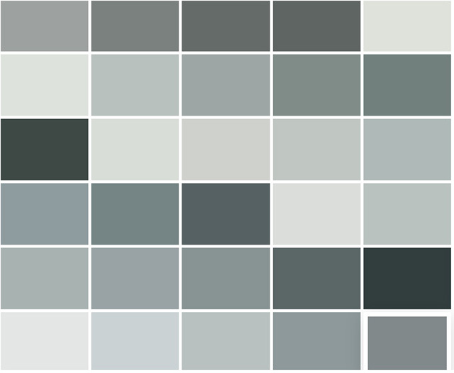 Bảng tone màu ghi tại Nippon Paint