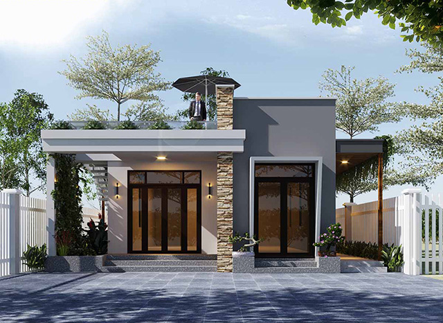 Sơn nhà cấp 4 màu xám ghi (NP N 2989D)