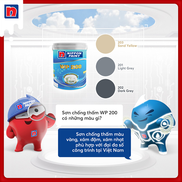 Sơn Chống Thấm WP 200 giới hạn trong 3 màu