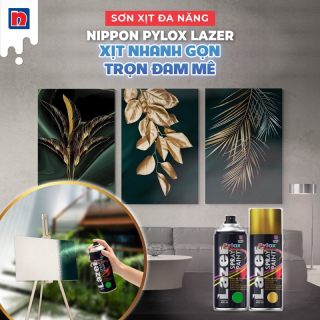 Có thể dùng sơn xịt bằng tay đối với những vật dụng nhỏ dễ sơn