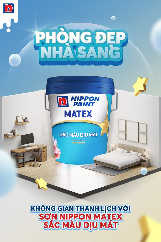 Sơn Nippon Matex Sắc Màu Dịu Mát.