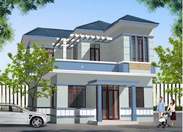 Cách phối màu sơn ngoại thất đẹp - biệt thự