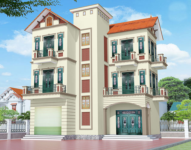 Cách phối màu sơn biệt thự - Ảnh 7