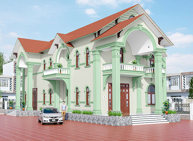 Hướng dẫn phối màu sơn biệt thự - Ảnh 9