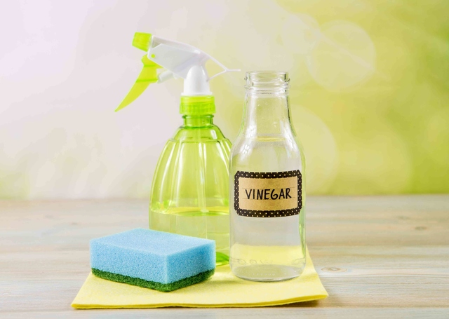 Cách tẩy mốc sơn tường nhà bằng giấm và muối ăn.