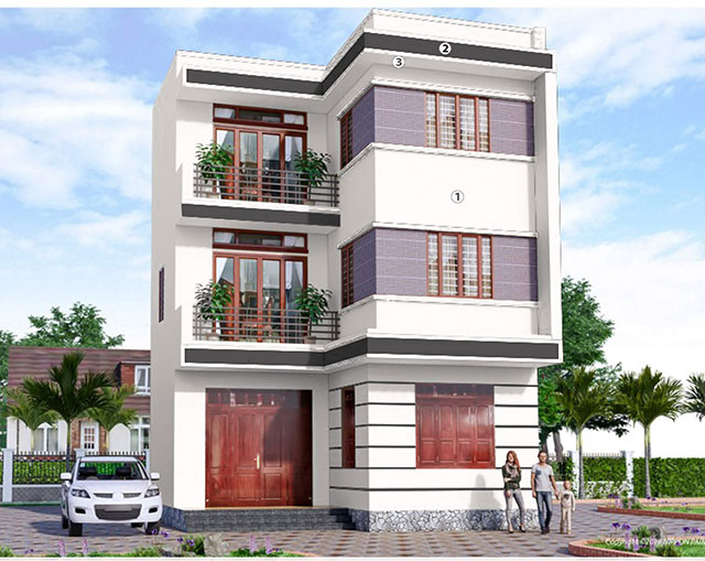 Màu sơn bên ngoài nhà đẹp - Ảnh 1