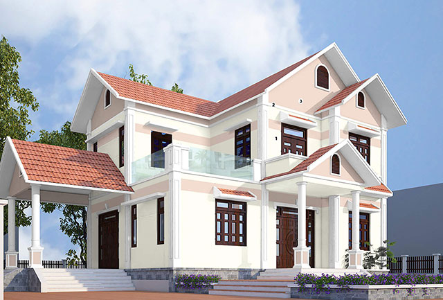 Màu sơn bên ngoài nhà đẹp - Ảnh 3