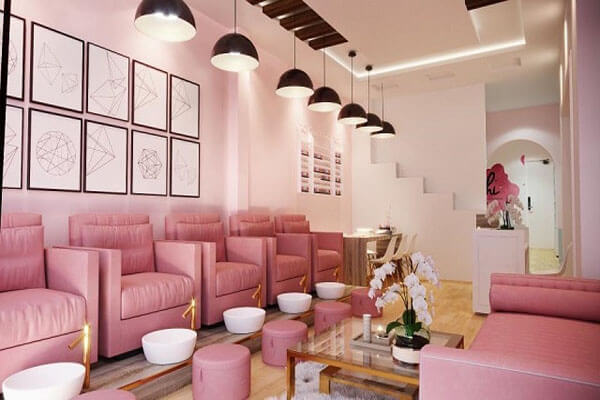 màu sơn cho spa dễ thương với mã màu Pink Touch