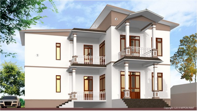 Tông màu trắng Mã Lilac White OW025