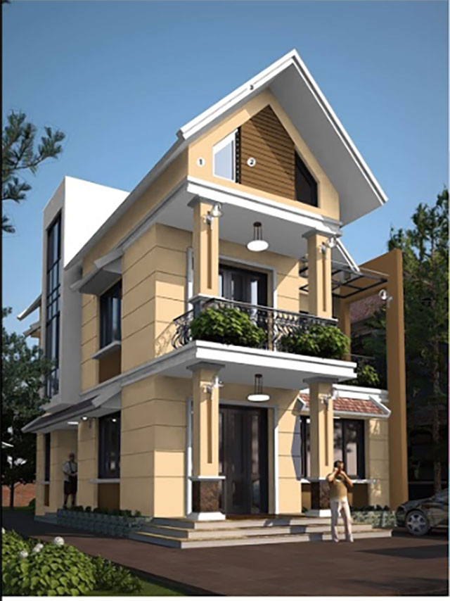 Màu sơn ngoại thất cho người mệnh Thổ