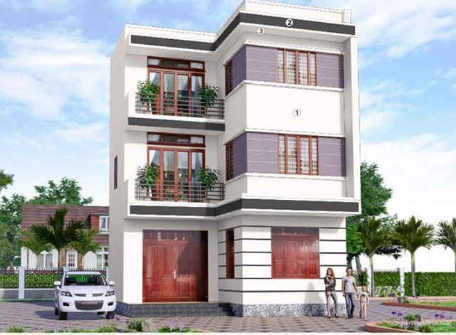 Sơn ngoại thất màu trắng sứ - Ảnh 1