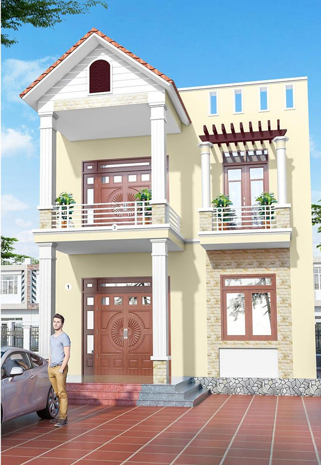 Sơn ngoại thất màu trắng sữa - Ảnh 17