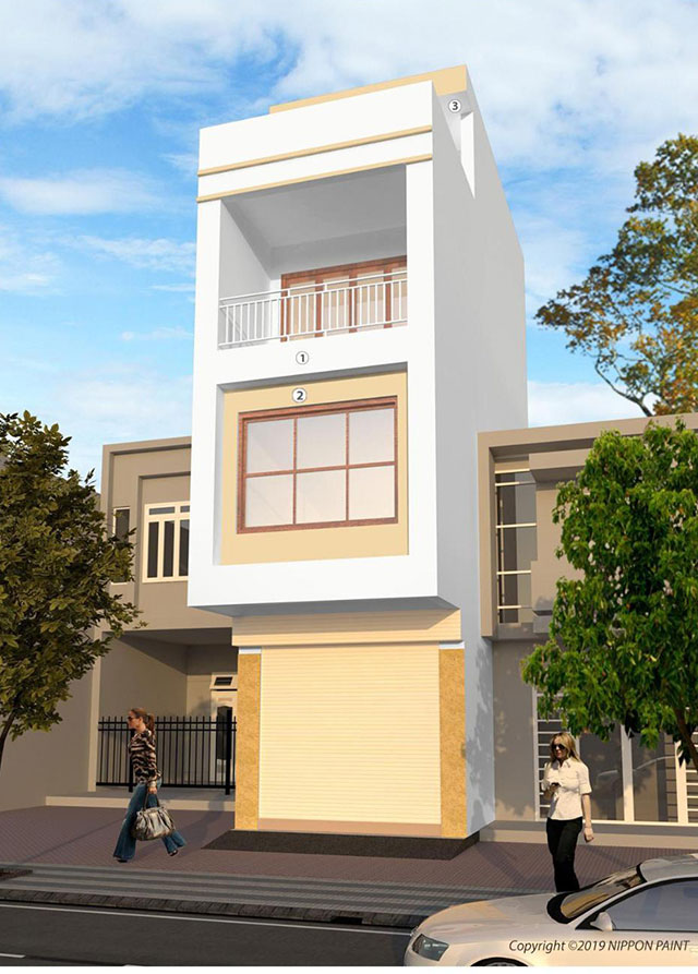 Sơn ngoại thất màu trắng sữa - Ảnh 18