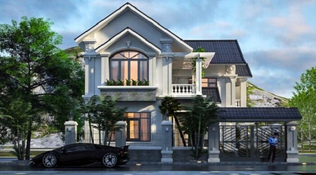 Mẫu sơn nhà chữ l đẹp màu Purist Grey