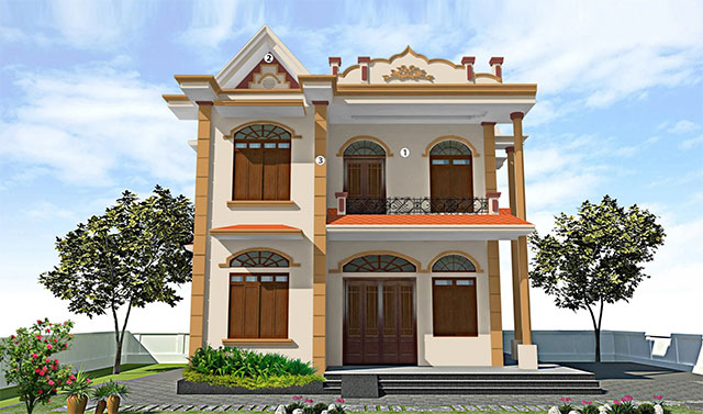 Mẫu sơn nhà vườn đẹp - Ảnh 1