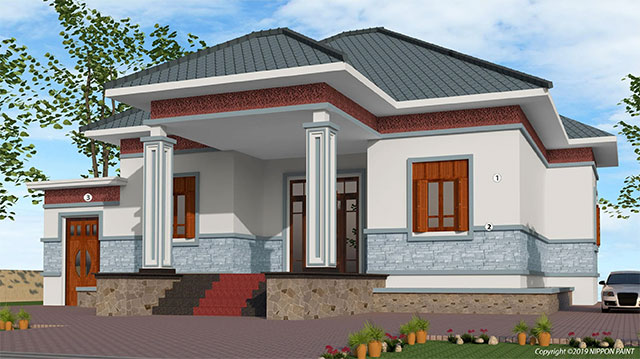 Mẫu sơn nhà vườn đẹp - Ảnh 10
