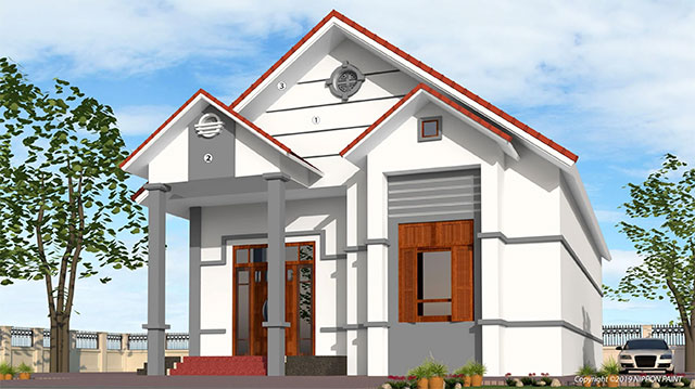 Mẫu sơn nhà vườn đẹp - Ảnh 11