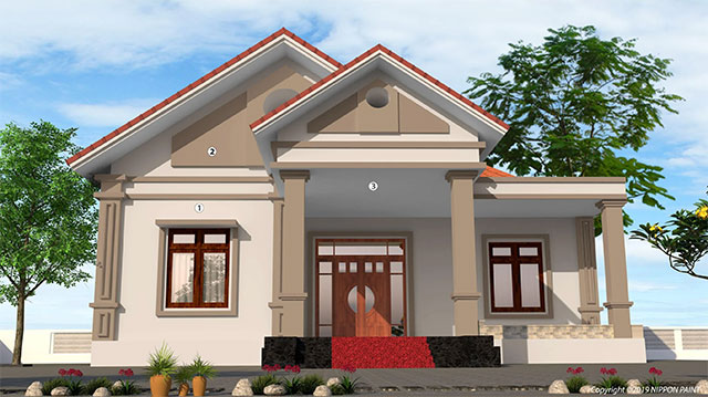 Mẫu sơn nhà vườn đẹp - Ảnh 14
