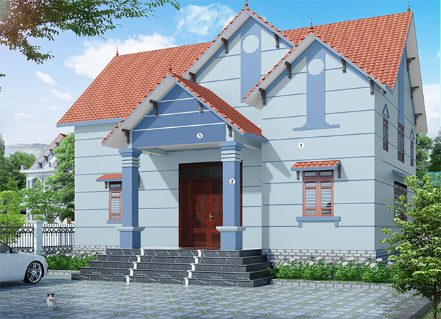 Mẫu sơn nhà vườn đẹp - Ảnh 17
