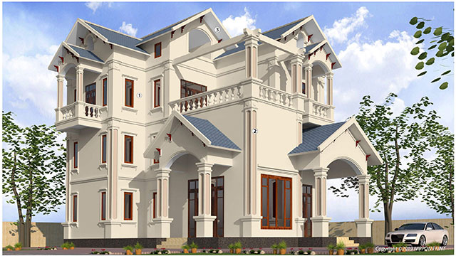 Mẫu sơn nhà vườn đẹp - Ảnh 20