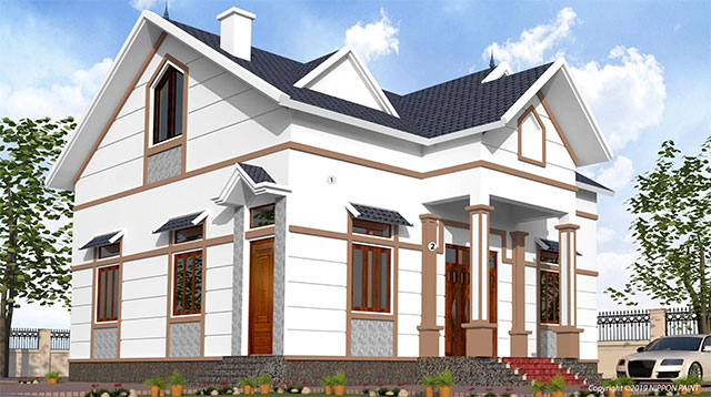 Mẫu sơn nhà vườn đẹp - Ảnh 22