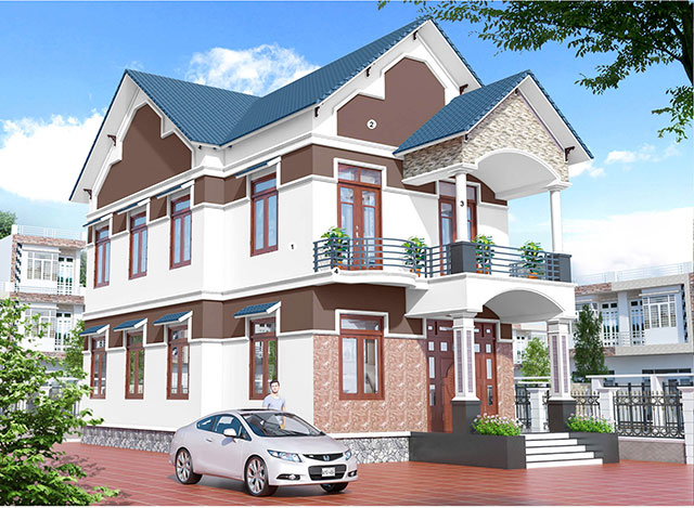 Mẫu sơn nhà vườn đẹp - Ảnh 23