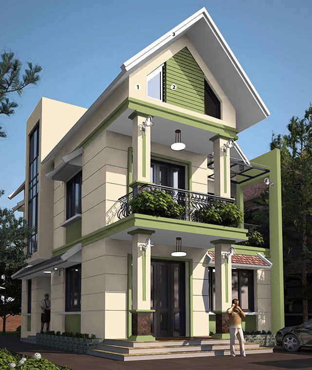 Mẫu sơn nhà vườn đẹp - Ảnh 2