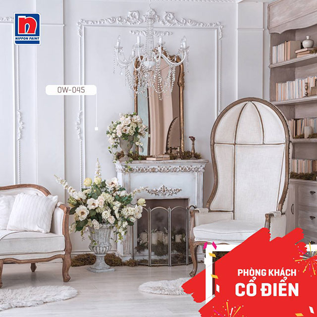 Màu sơn phòng khách cổ điển - Ảnh 1