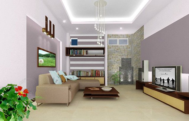 màu sơn phòng khách hiện đại 6