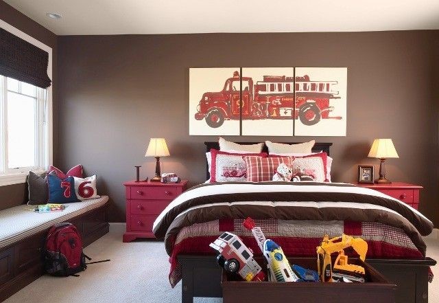 Nền tường màu nâu khổ lớn tạo điểm nhấn cho không gian (Mã màu Dandy Brown 34A-1A)