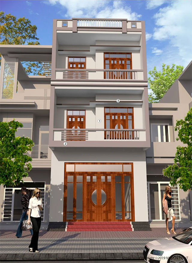 Mẫu sơn mặt tiền nhà phố đẹp - Ảnh 11