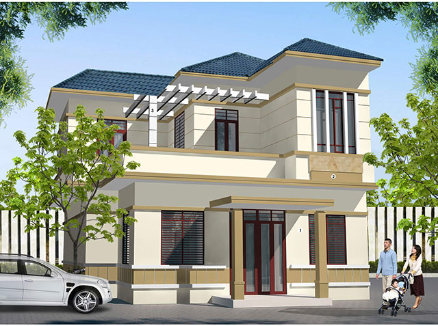màu sơn mặt tiền nhà đẹp - Ảnh 17