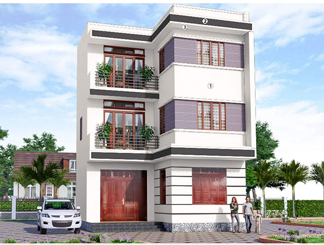 Mẫu màu sơn trang trí mặt tiền nhà đẹp - Ảnh 4
