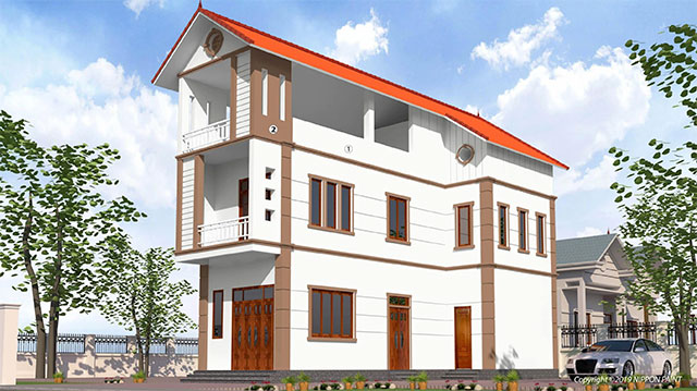 Mẫu sơn mặt tiền nhà phố đẹp - Ảnh 9