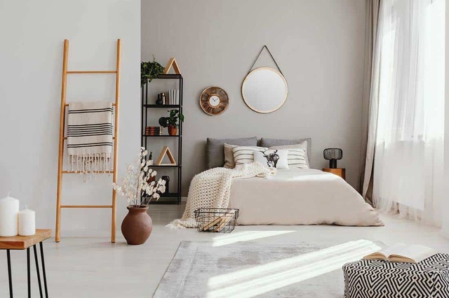 Nền nhà màu trắng nên sơn tường màu gì 2