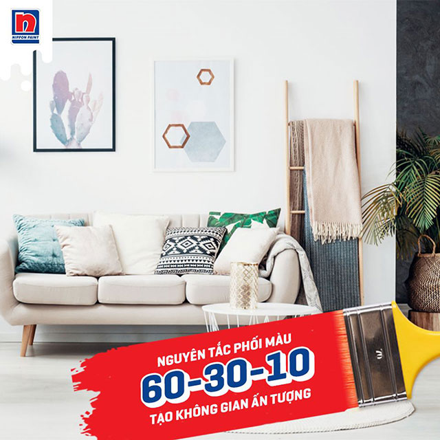 Nguyên tắc phối màu 60 - 30 - 10