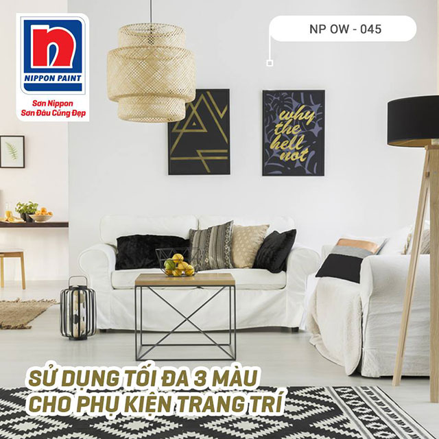 Chú ý khi phối màu sơn phòng khách
