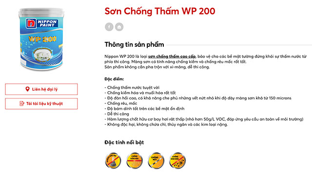 Sơn chống thấm trần nhà WP200