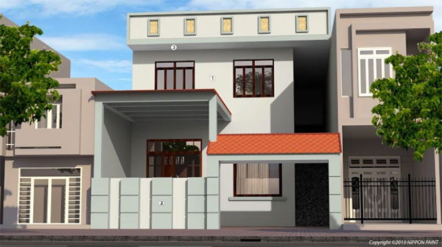 Sơn ngoại thất màu ghi - Ảnh 8