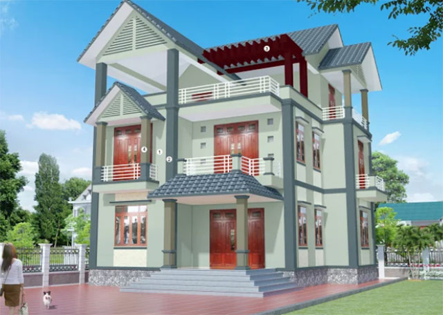 Sơn ngoại thất màu ghi - Ảnh 9