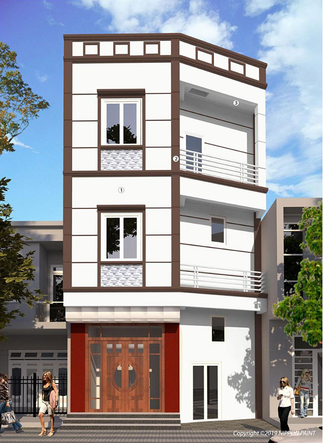 Sơn ngoại thất màu nâu - Ảnh 10