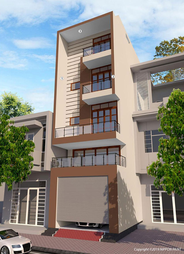 Sơn ngoại thất màu nâu - Ảnh 6