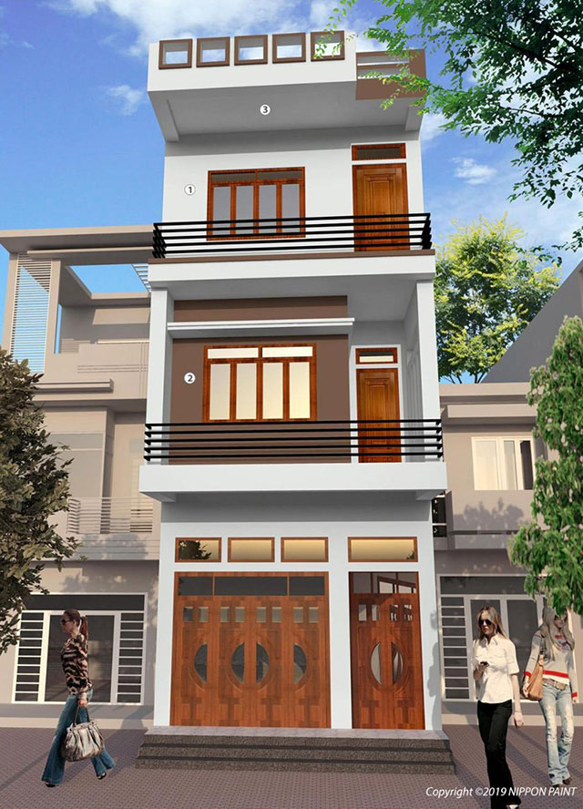 Sơn ngoại thất màu nâu - Ảnh 8