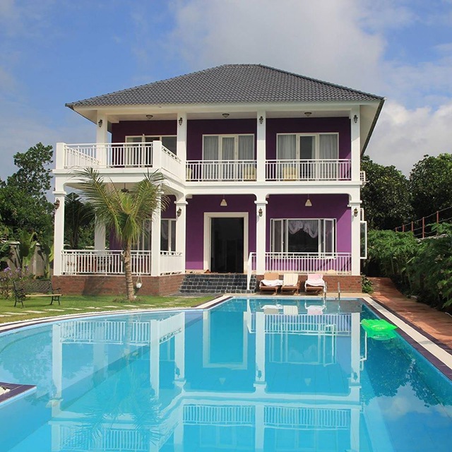 sơn ngoại thất màu tím 9