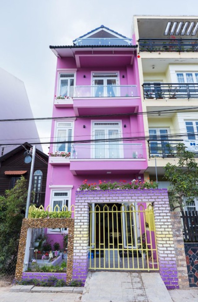 sơn ngoại thất màu tím 2