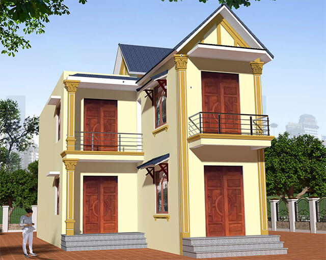 Sơn ngoại thất màu vàng - Ảnh 3